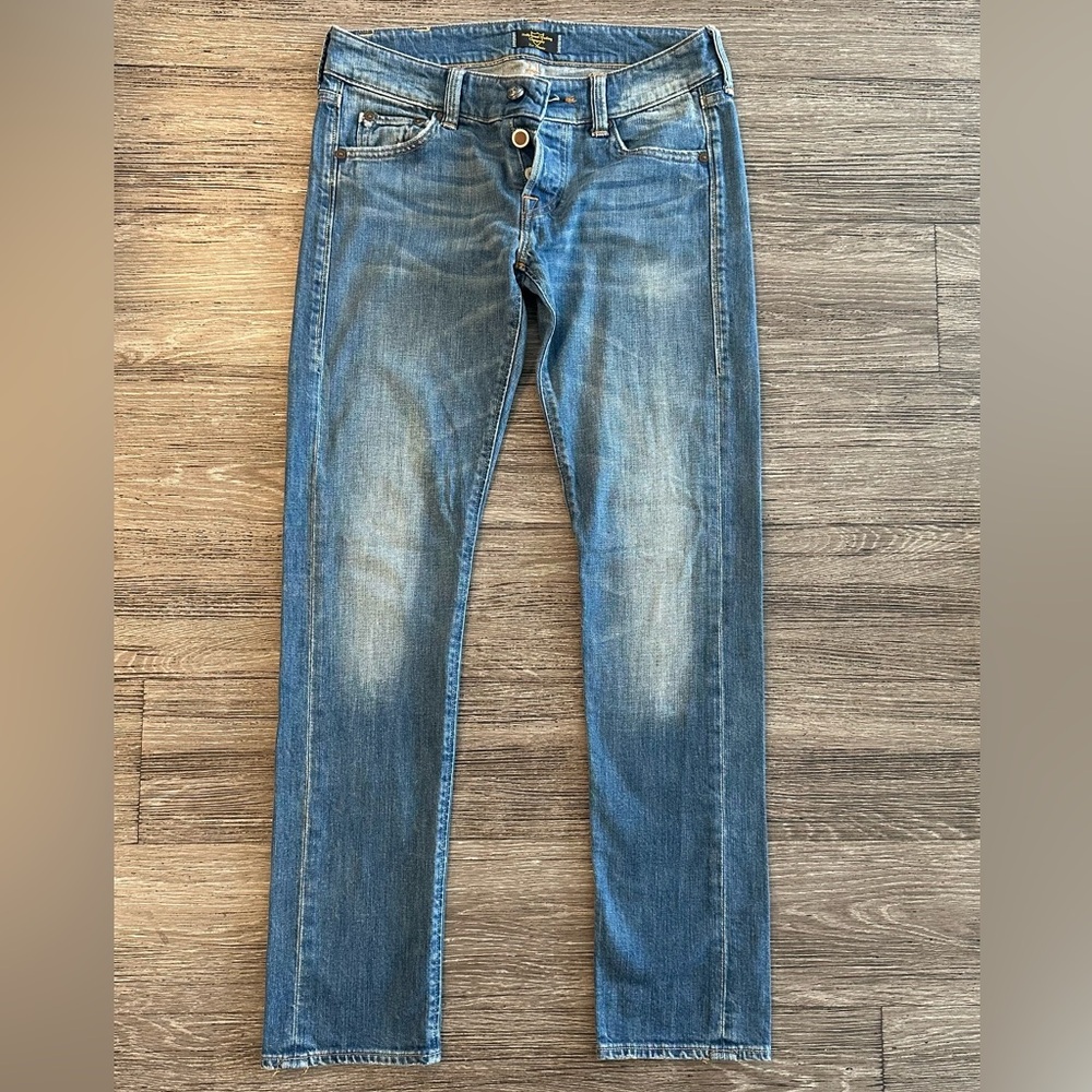 Lucky Brand Blue Slim Jeans with Vintage Fading